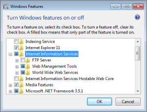 Window Features, Internet Information Services